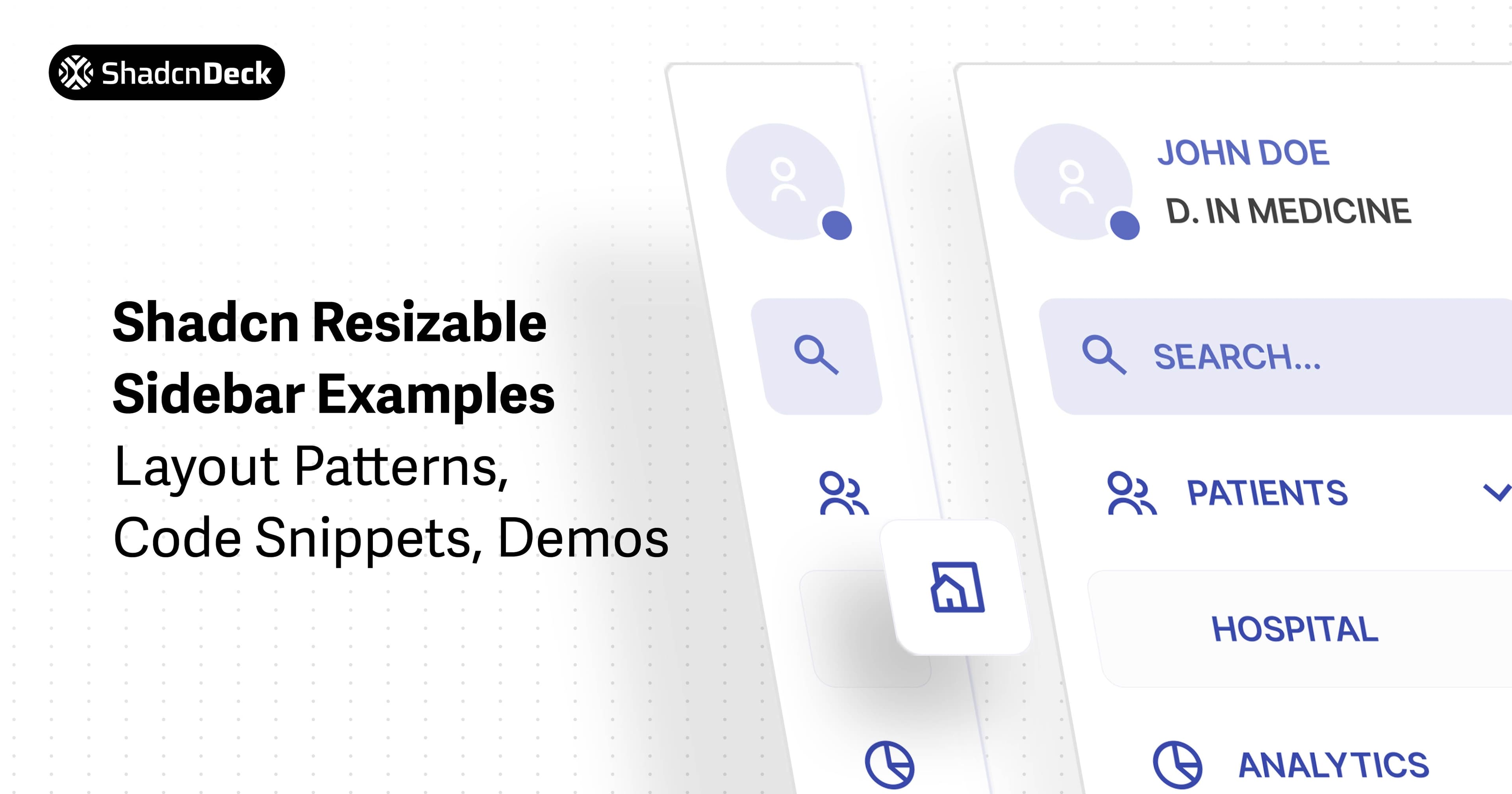 Shadcn Resizable Sidebar Examples - 11+ Variants & Demos | ShadcnDeck