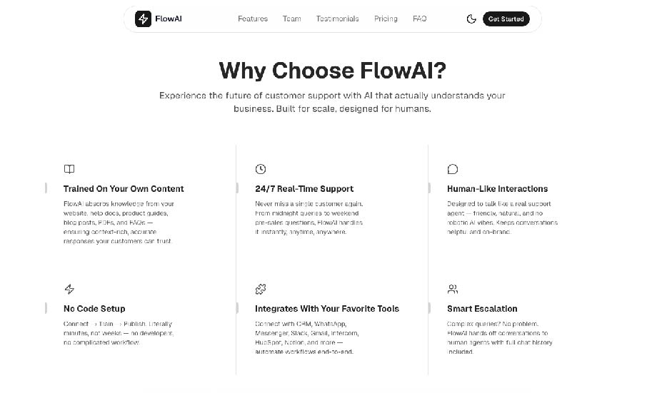 ChatDeck Shadcn UI SaaS Landing Page Template - features section screenshot